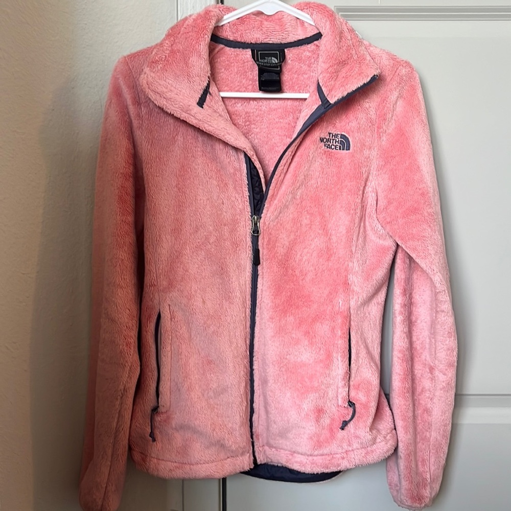 Light Pink North Face Fuzzy Jacket